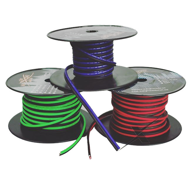 50 ft Total 8 Gauge OFC AWG 25' RED 25' BLACK Power Ground Wire Sky High 