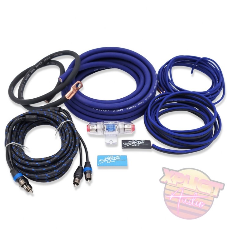 Sky High Car Audio 4ga Amp Kit - blue