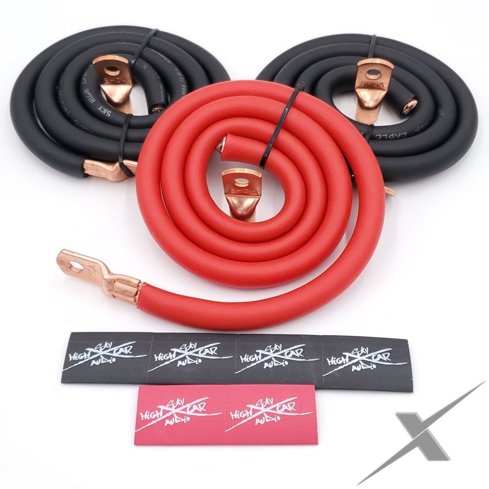 Sky High Car Audio 1/0ga OFC Big 3 - Red | eBay