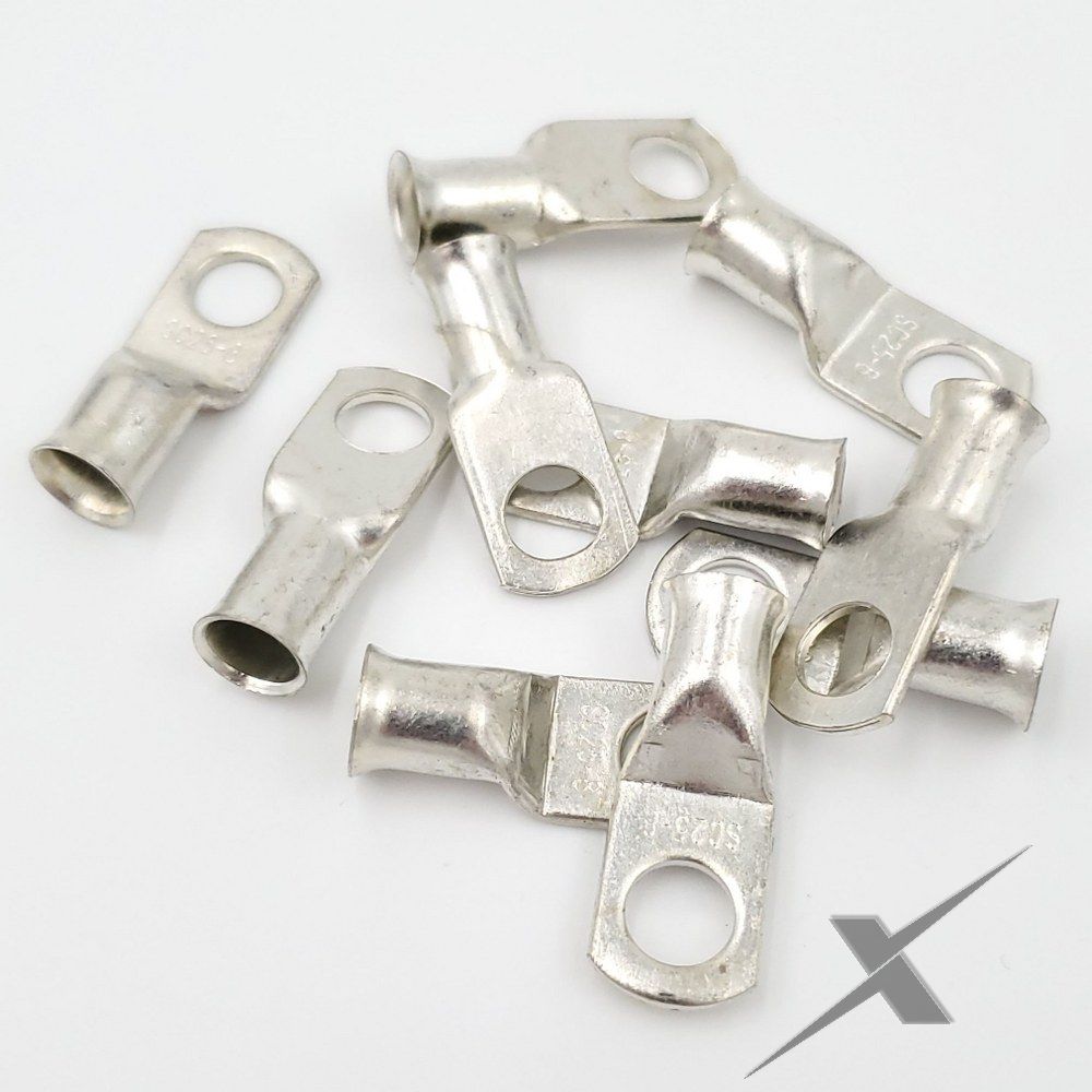 4 Ga Pack of 10 3/8" Stud Corrosion-Resistant Copper Lugs 