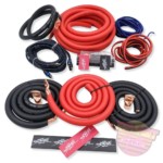 Sky High Car Audio 10ga Amp and Big 3 Kit - Red