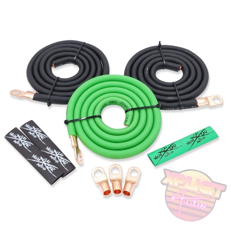 Sky High Car Audio 4ga Big 3 - green