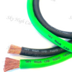 Sky High Car Audio 0 Gauge CCA – 50ft Green-Black