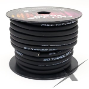 Full Tilt Audio 8ga Tinned OFC - 50ft Black