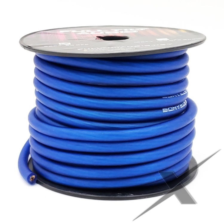 Full Tilt Audio 8ga Tinned OFC - 50ft Blue