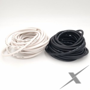 Sky High Car Audio 8 Gauge OFC - 50ft white/Black