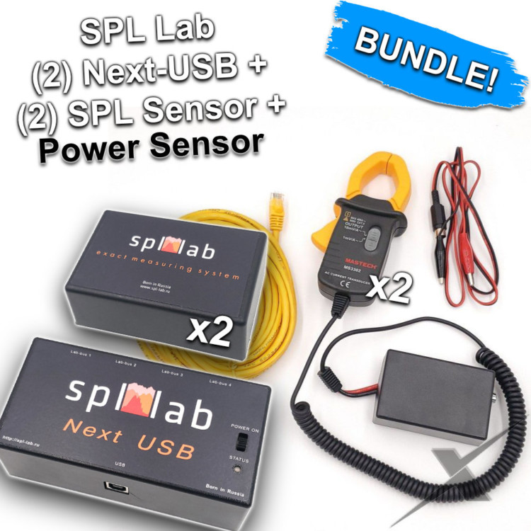 SPL Lab Next-USB + 2 SPL Sensors + 2 Power Sensor Clamps