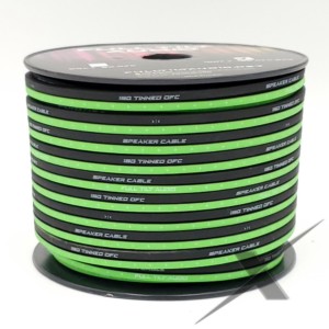 Full Tilt Audio 16 Gauge OFC Speaker Wire - 100ft Green/Black