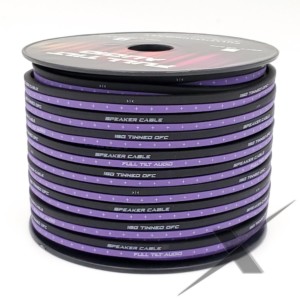 Full Tilt Audio 16 Gauge OFC Speaker Wire - 100ft Purple/Black