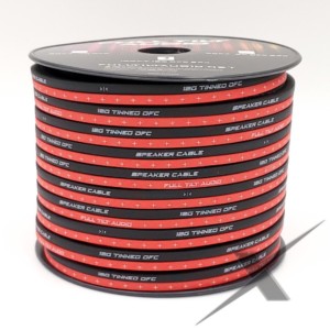 Full Tilt Audio 12 Gauge OFC Speaker Wire – 100ft Red/Black