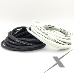 Full Tilt Audio 4 Gauge Tinned OFC - 50ft White/Black