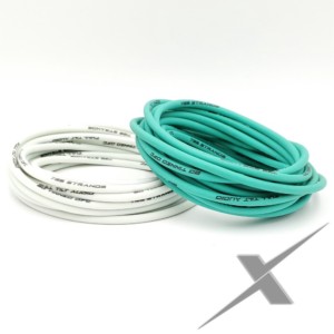 Full Tilt Audio 8 Gauge Tinned OFC - 50ft Teal/White