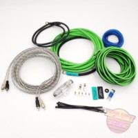 Full Tilt Audio 8ga Tinned OFC Amp Kit - Green/Black