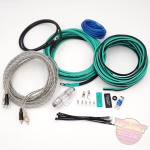 Full Tilt Audio 8ga Tinned OFC Amp Kit - Teal/Black