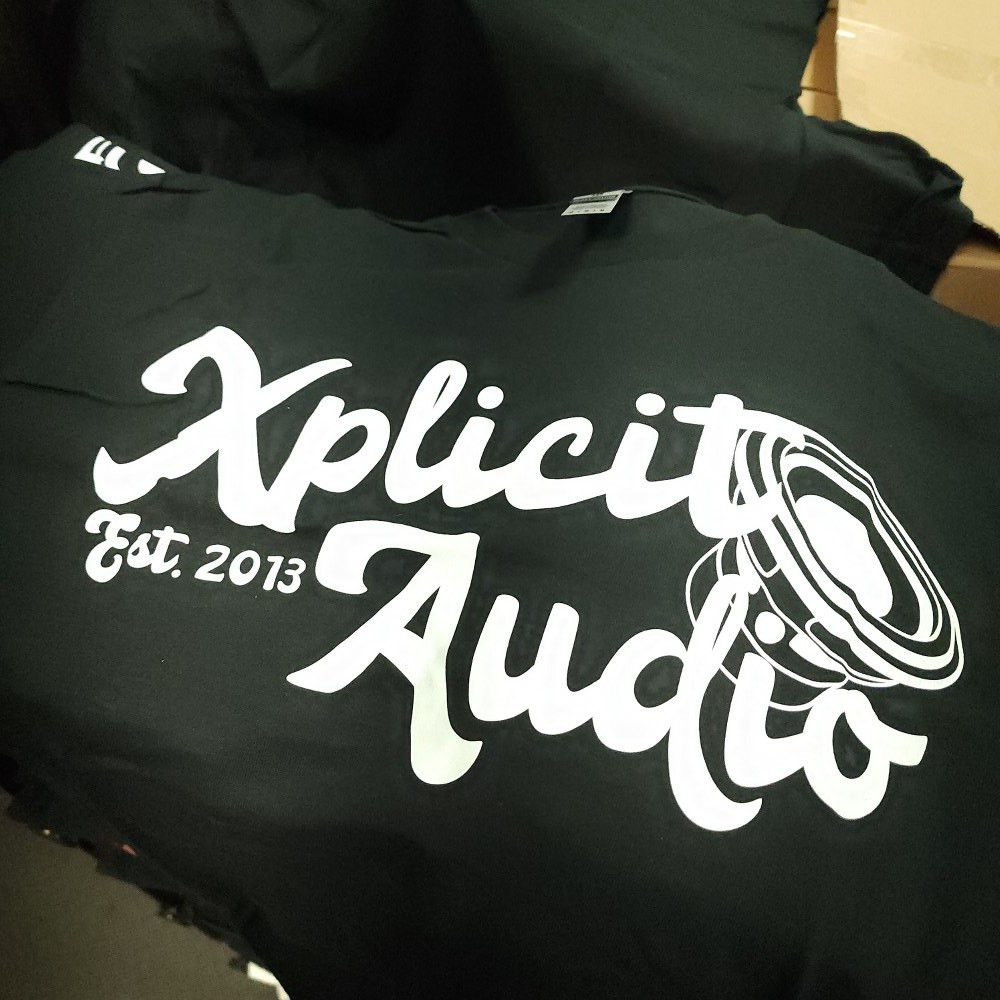 Xplicit Audio EST Black T-Shirt With White Logo