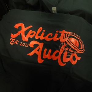 Xplicit Audio EST Black T-Shirt With Red Logo