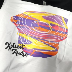 Xplicit Audio 80's Vaporwave Speaker White T-Shirt With Black Logo