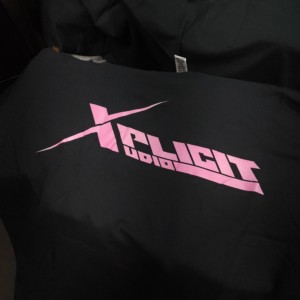 Xplicit Audio Classic Black T-Shirt With Purple Logo