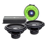 SoundQubed HDS2 12" Pair, S1-1250 Amp, and 4ga Amp Kit Bundle