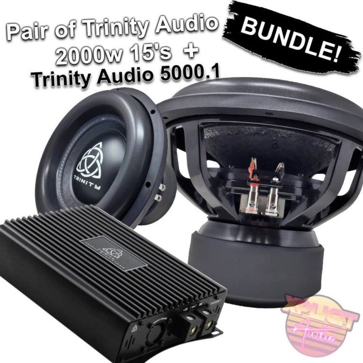 Trinity Audio TAS-M15's & TAS-5000.1 | Pair of 15" Subwoofers + 5000w RMS Monoblock Amplifier