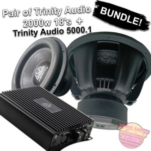Trinity Audio TAS-M18's & TAS-5000.1 | Pair of 18" Subwoofers + 5000w RMS Monoblock Amplifier