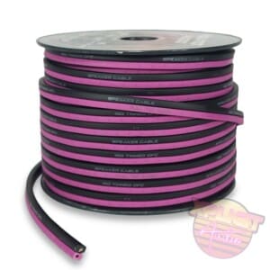 Full Tilt Audio Pink/Black 16 Gauge Tinned OFC Speaker Wire