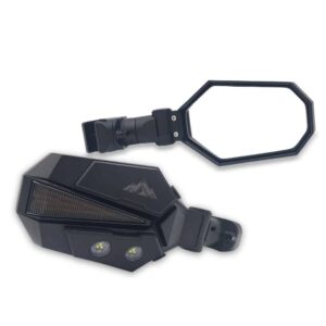 Universal ATV/UTV Side Mirrors with Turn Signals and Flood Lights